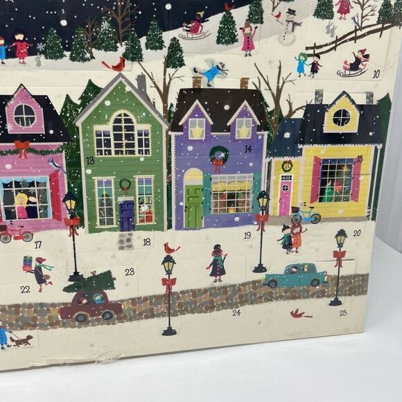 Advent Calendar Winter Wonderland Galison Design 25 Windows Ribbon Hanger NWT - Picture 9 of 15